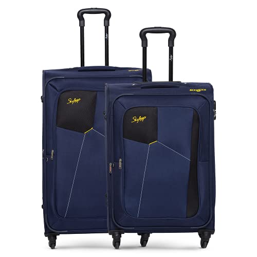 Image of Skybags Rubik Blue Softsided Luggage Set of 2 Medium & Large