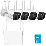 5MP Wireless Outdoor Security Camera System Video Surveillance,128GB