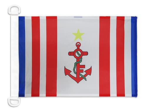 AZ FLAG - Mauritius Naval Ensign Nautical Flag - 18'' x 12'' - For Outdoor and Boat - Mauritian War Banner Knitted Polyester with Two Plastic Rings - Vivid Colors - 12x18 in - 45x30 Cm — image 1