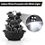 Dyna-Living Tabletop Water Fountain Indoor Waterfalls Fountains with White LED Light Decorative Feng Shui Tabletop Fountain with Quiet Pump and Spinning Ball, Desktop Waterfall Fountain for Home Decor