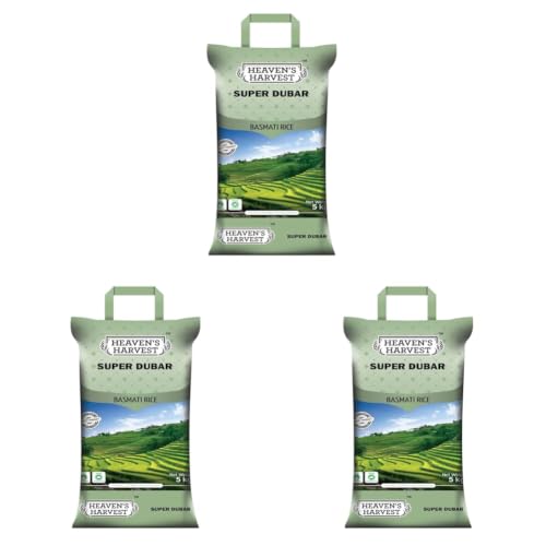 Image of Heaven's Harvest Super Dubar (Broken) Basmati Rice Tasty, Non-sticky & Rich Aroma | 5 KG (Pack of 3)