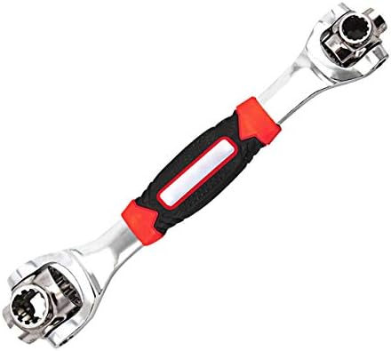 Trepot Universal Wrench 48 in 1 Socket,Works with Spline Bolts, 6-12-Point, Torx, Square Damaged Bolts and Any Size Standard or Metric Multi-purpose universal wrench