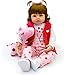 ZIYIUI Reborn Femmina Doll 24 "60Cm Realistico Fatto Mano Baby Reborn Bambole Soft Silicone Vinile Reborn Doll Giraffe Giocattolo Regalo