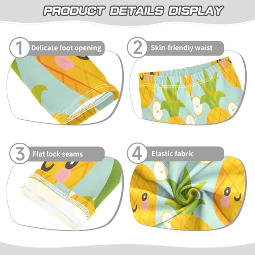 Bolaz Toddler Girls Leggings Printed Yoga Pants Leggings Lovely Pineapple for Kids3