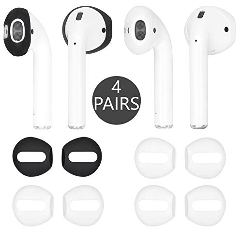 IiEXCEL (Fit in Case) 4 Pairs Replacement Super Thin Slim Rubber Silicone Earbuds