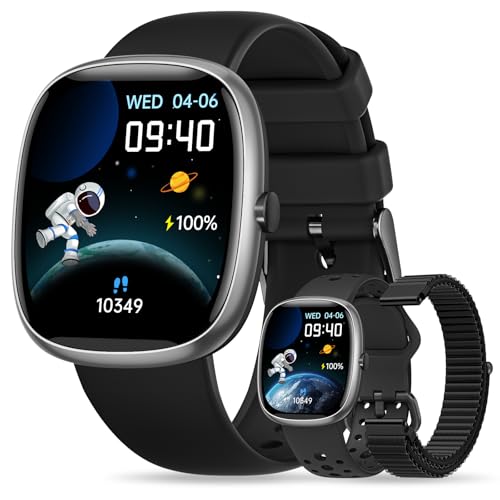 Smart Watch for Kids Girls Gift: No APP No Phone Needed Watch with Heart Rate Sleep Monitor Pedometer, Music Player, Alarm Clock & Timer, 20 Games, Camera-Birthday Gifts for 4-16 Year Old Boys Black