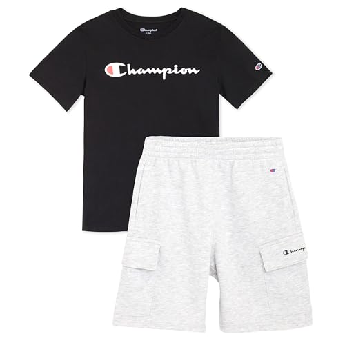 Image of Champion Boys 2 Piece Short Sleeve Shirt and Mesh Shorts Sets