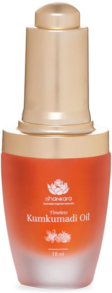 Shankara Ayurvedic Kumkumadi Oil (Tailam) with Saffron & Red Sandalwood | Elixir for Glowing Skin with Pure Essential Oils | Natural Radiance & Youthful Complexion | All Skin Types | 18ml