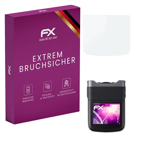 atFoliX Protection Écran Film de verre en plastique compatible avec Canon Legria Mini X Verre film protecteur, 9H Hybrid-Glass FX Protection Écran en Verre...