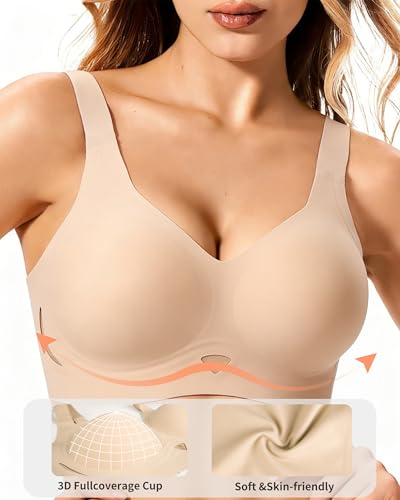 Image of Smoothing Bra Anti Sagging Wireless Push Up Bras for Women No Underwire Full Coverage Bra Comfy Bras for Women