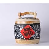 Diodceraic Heimischer Reisbehälter, Chinesisch Gestalteter Keramischer Reisbehälter, Klassische Lebensmittelspender, Keramischer Reisschaufel, Luftdichter Speicher, Chinesischer Reispfanne(B,5kg)