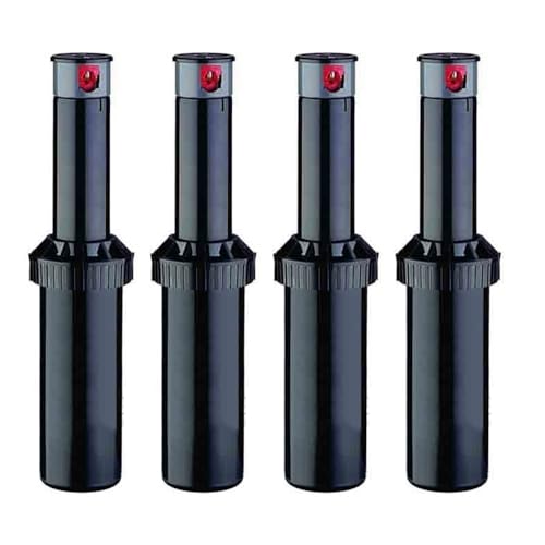 Suinga Pack 4 Aspersores de Riego K-Rain SuperPro 3/4'' | Alcance 7,9 a 14,9 Metros | Aspersor de Turbina de Ángulo Ajustable Profesional | Control de Caudal | Sectorial y Circular