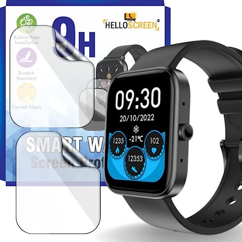 Image of 9H Screen Protector Flexible TPU Screenguard For FIRE BOLTT JAGUAR [1.83 inch] Smartwatch (2 Pack) - Unbreakable Hydrogel TPU Film [ Not A Tempered Glass]