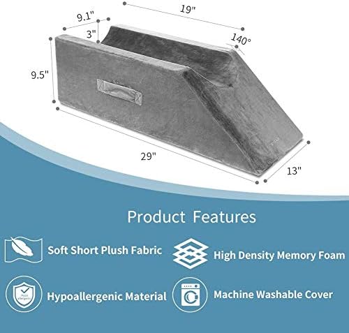 LightEase Memory Foam Leg, Knee, Ankle Foot Support and Elevation Pillow for Surgery Recovery