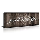 Vintage Wall Art Canvas Prints Home Decor Inspirational Gallery Wrapped Artwork Prints I Love You Motivational Quotes for Room Wall Decoration Ready to Hang