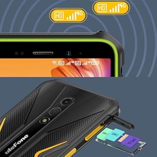 Ulefone Armor X12 Rugged Smartphone, IP68/IP69K Waterproof Outdoor Phone, Android 13 Unlocked, 6GB RAM 32GB ROM, 5.45" Tough Display, 3-Card Slot 4G SIM Free Mobile Phones 13MP Camera NFC Orange