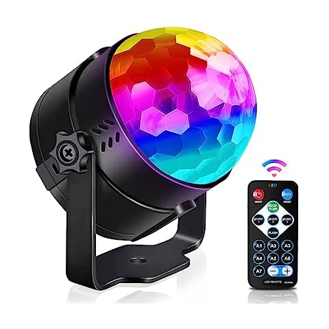 Disco Ball Strobe Stage Light Sound Activated Party Lights for Home Room Dance Parties Birthday Cover