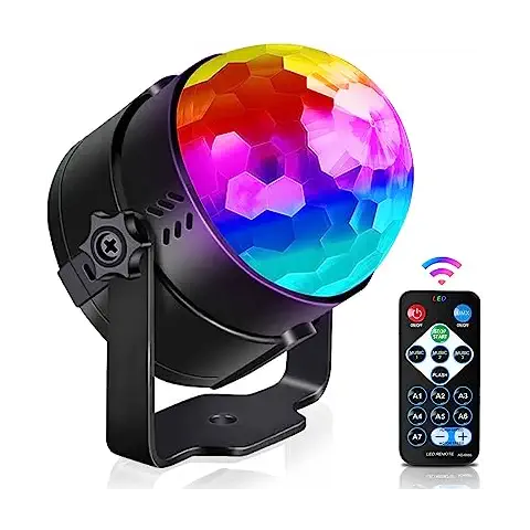 Disco Ball Strobe Stage Light Sound Activated Party Lights for Home Room Dance Parties Birthday Cover