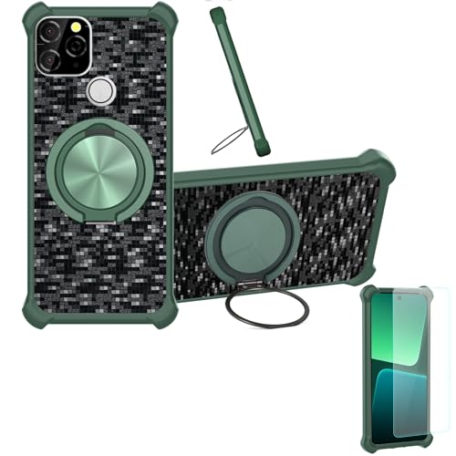 �Ή� Sky Device Elite A65 �P�[�X Phone Case [1�� 9H+�d�x���� �K���X�t�B����][360°��]���X�^���h�A�}�O�l�b�g��]CX-12-LV
