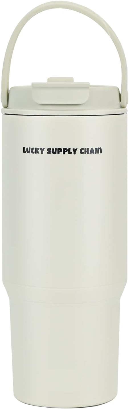 ANEWSIR Water Bottle 24 Oz/Stainless Steel Tumbler with Straw – Vacuum Insulated Water Bottle for Home, Office or Car Reusable Cup With straw，Cold for 12 Hrs or Iced for 24 Hrs(White)