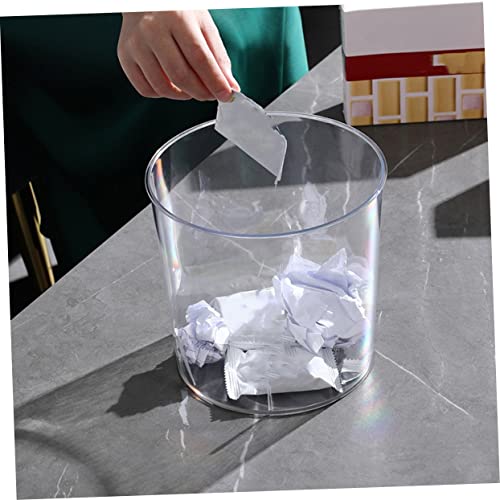 Caneca de basura transparente rectangular 2 piezas Healifty miniatura 6