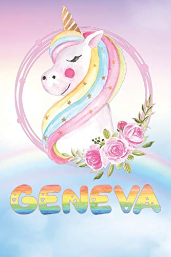 Geneva: Geneva's Unicorn Personal Custom Named Diary Planner Perpetual Calander Notebook Journal 6x9 Personalized Customized Gift For Someone Who's Surname is Geneva Or First Name Is Geneva