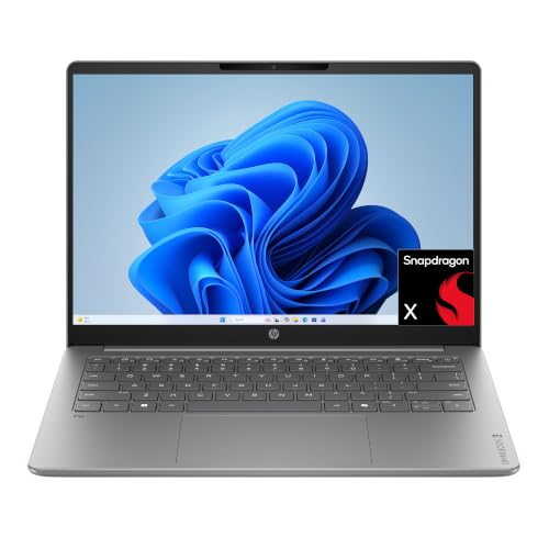 Image of HP OmniBook 3 14 inch Laptop AI PC, 2K Display, Snapdragon X X1-26-100, 8 GB RAM, 256 GB SSD, Qualcomm Adreno GPU, Windows 11 Home, Nouvelle Silver, 14-hz0188nr