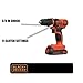 BLACK+DECKER 20V MAX Cordless Drill and Driver, 3/8 Inch, With LED Work Light, Battery and Charger Included (LDX120C)