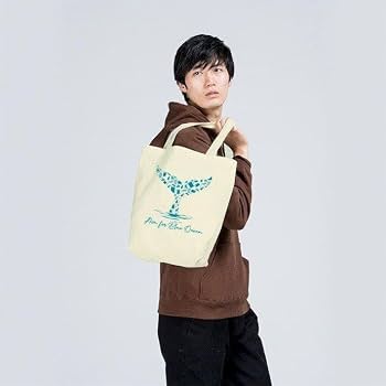 Amazon.co.jp: 薄手トートバッグ クジラ の 尾 Aim for Blue Ocean