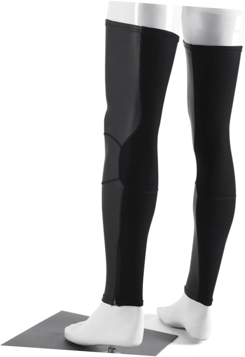 Lengthen Compression Leg Sleeves for Sports Breathable Leg Protector Ankle Socks Black Xl for Running Cycling Provides Knee Support and Muscle Stability