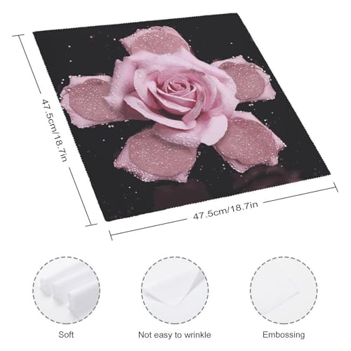 Servilletas de Tela Glitter Rose 2 Piezas miniatura 2