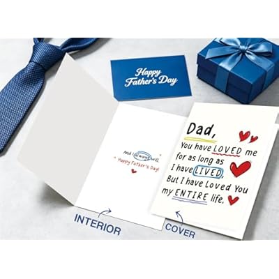 Fathers Day Card Gift for Dad from Daughter Son, Minimalist Premium Design, Funny Father's Day Decoration Ideas