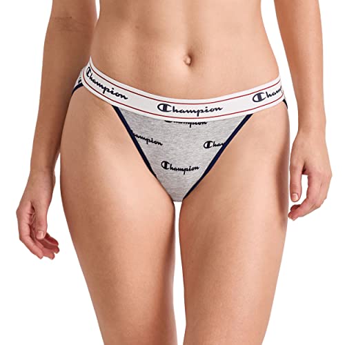 Champion Women's, Heritage Stretch-Cotton Underwear, Moisture-Wicking Bikini, Script, (Colors May Vary) Style,...