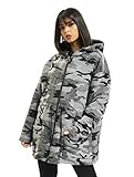 Parka de corte amplio para mujer