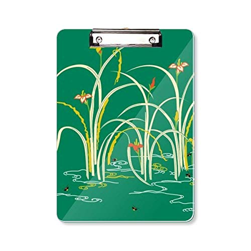 Porte-bloc A4 avec grande pince en métal Peindre Green Culture couleur verte