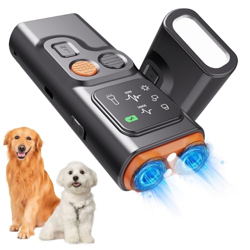 BSOON BarkGuard, Anti Barking Device for Dogs, Hundebellen Abschreckungsgerät, Antibell für Hunde mit HD Display und LED Taschenlampe, Hundetrainings Geräte Verhaltenshilfen