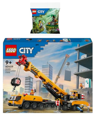 Lego City Set: 60409 grúa móvil de construcción y Explorador de la Selva 30665 con Gorila bebé