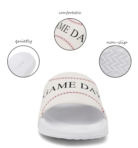 Image of INMINPIN Kids Boys Girls Ball Sprots Slides Sandals Ultra Comfortable Beach Pool Shower Shoes House Slide Indoor Outdoor for Sports Fan