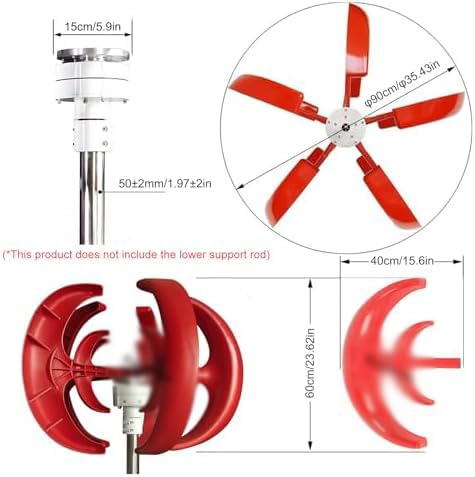 Kit generatore eolico per turbina eolica, set di energia eolica verticale, kit generatore di energia eolica orizzontale per casa, barca, marina, monitoraggio, illuminazione stradale