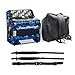 ONESECOND Bayan button accordion 62 key 60 bass, a professional educational instrument suitable for adult beginners and students, with a case and shoulder strap(blue)