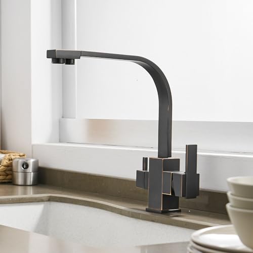 Mitigeur de cuisine 3 en 1 chromé ZH1YFD avec filtre à eau à 3 voies
