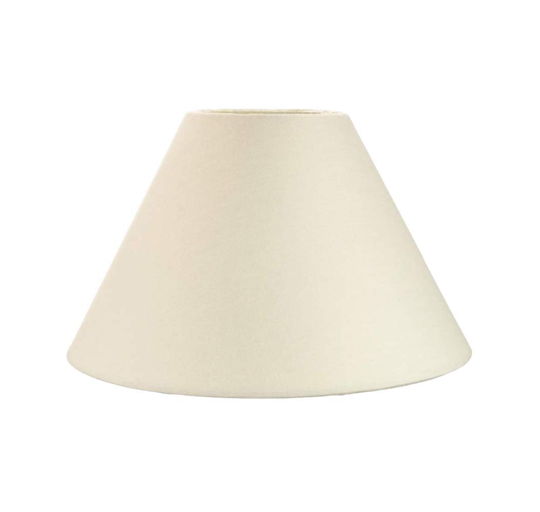Loxton Lighting Traditional Plain Cotton Coolie Lampshade - for Table Lamps or Ceiling - Cylinder Pendant with Reducer - 10" / 25cm -(Cream)