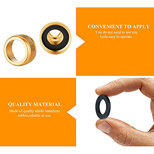 24 Stück Gummischlauchringe, Dichtungsringe für Wasserhahn, O-Ring, Gummi, Duschschlauch-Unterlegscheibe, 1/2 Zoll, 3/4 Zoll, 30 mm (1,18 Zoll) OD 20 mm (0,8 Zoll) ID, Schwarz