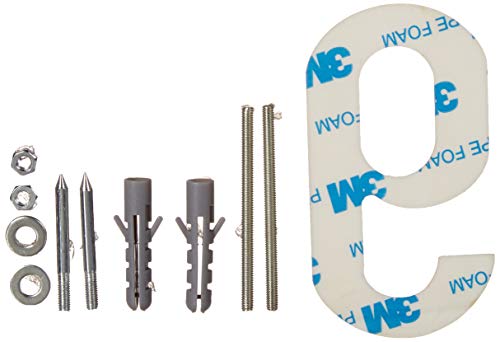 Peelco Silver Stainless Steel Floating Address Numbers For Houses 3", Acrylic Backing, 3M Double Sided Tape, Hardware Included, 6 #TOP6