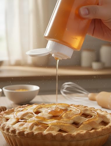 NiHome Honey Dispenser No Drip 10oz Squeeze Bottle for Syrup Sauce 2Pcs - image 6