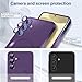 Slim Case for Samsung Galaxy S24 5G, [Camera Lens Protector][Mag-Safe] Thin Metal Matte Silicone Soft Rubber Galaxy S24 Phone Case, Magnetic Wireless Charging Cover for Samsung S24 5G (Purple)