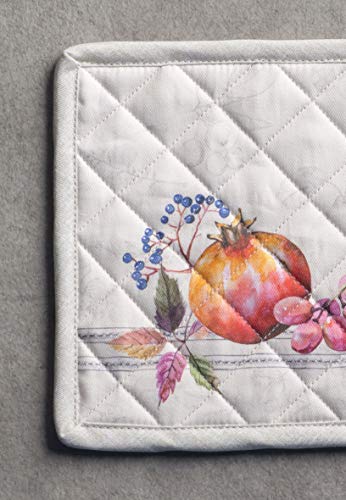 Maison D' Hermine PH029AA02 Pot Holder 100% Cotton Heat Resistant Potholders Set Of 2, 8 Inch X 8 Inch Hot Pads With Loop Cooking Grilling Microwave, Fruit D'Hiver thumb #6