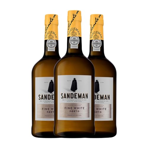Sandeman Porto Blanco Porto 1 L Vino generoso (Caja de 3 Botellas de 1 L)