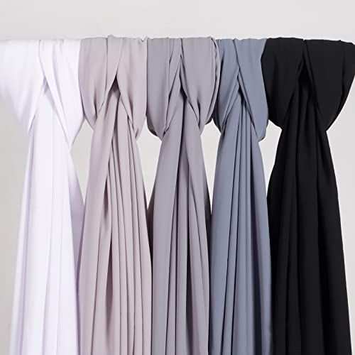 Image of 4 PCS Muslim Women Soft Premium Solid Chiffon Hijab Scarves Shawl Long Scarf Wrap Scarves with Gift Box (Mix color C)