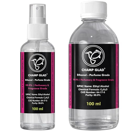Image of Ethanol - Perfume Grade 99.9% Pure | High-Purity Ethyl Alcohol for Perfumery, Fragrance Making & Aroma Applications | Fast Evaporating | 100 ml x 2 (Pack of 2)